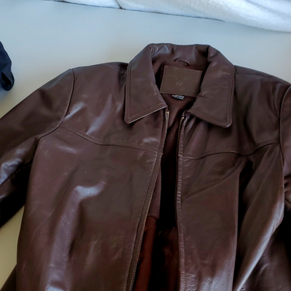 Brown Leather Jacket Think